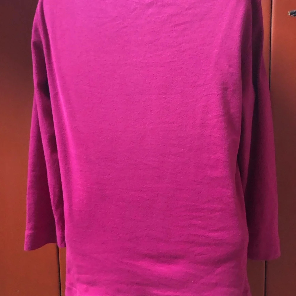 NWOT Gorgeous British boat neck T shirt, from 3 Dots! - Picture 4 of 11